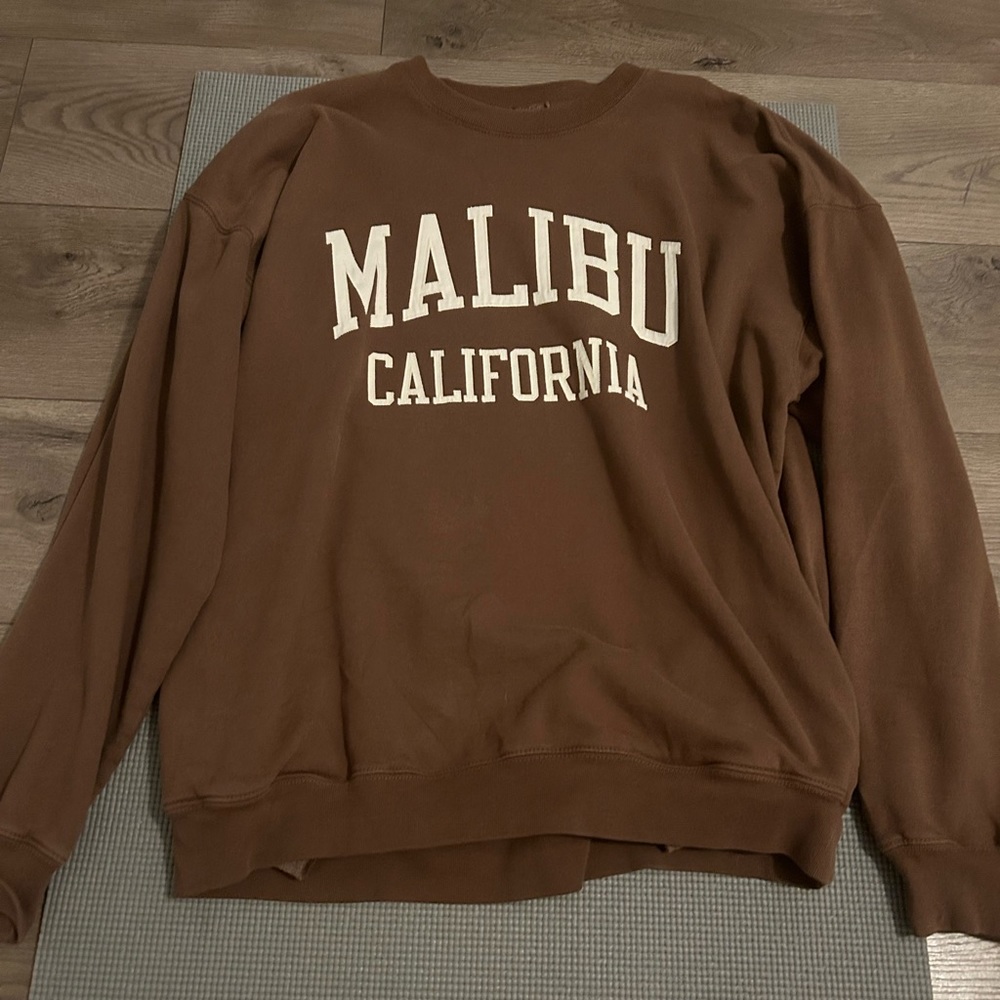 brown brandy melville/johngalt crew neck